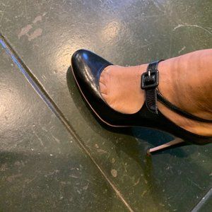 Rupert Sanderson Black Pantent Leather Mary Janes